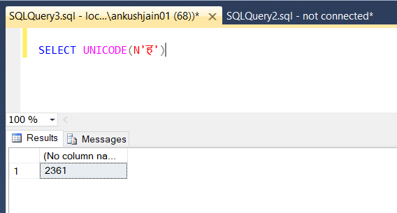 CoderJony How To Check Code Point Value Of A Unicode Character In SQL Server 