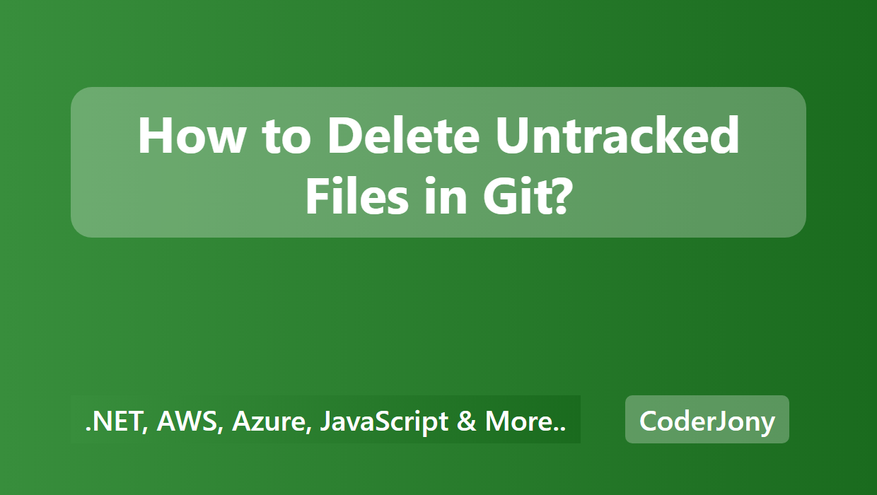 How To Avoid Adding Untracked Files In Git