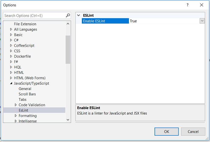 How to enable or disable it in Visual Studio 2017