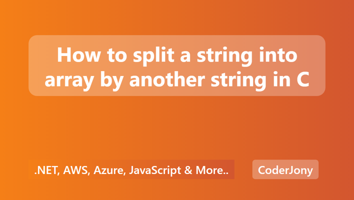 How to split a string into array by another string in C#