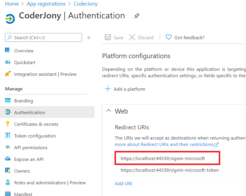 Implementing Login with Microsoft or Azure Active Directory Account using ASP.NET Core 3.1