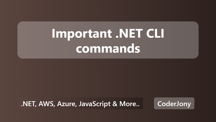 Important .NET CLI commands