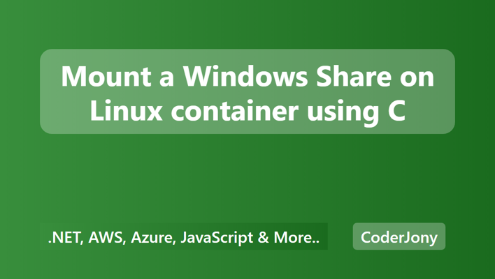 Mount a Windows Share on Linux container using C#.NET