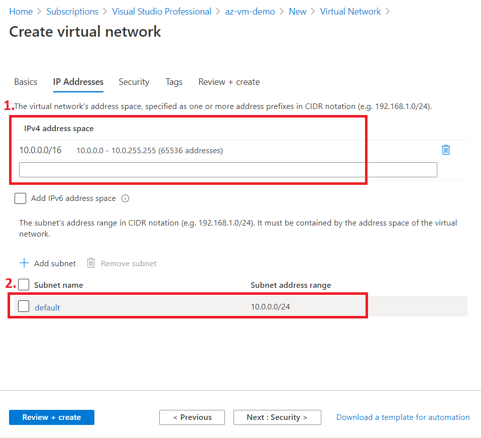 Creating a Virtual Machine in a Virtual Network (VNET) in Azure