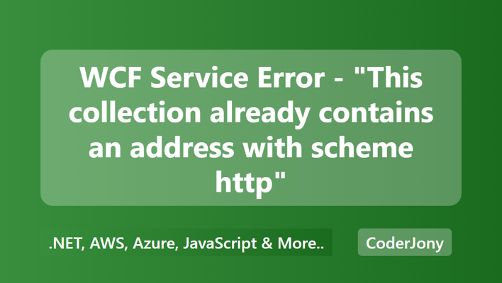 WCF Service Error - "This collection already contains an address with scheme http"